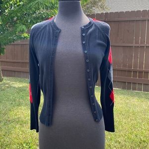 Argyle black cardigan